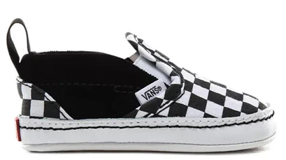 Vans - Infant Slip-On V Crib Shoes | Black White (Checkerboard)