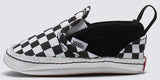 Vans - Infant Slip-On V Crib Shoes | Black White (Checkerboard)