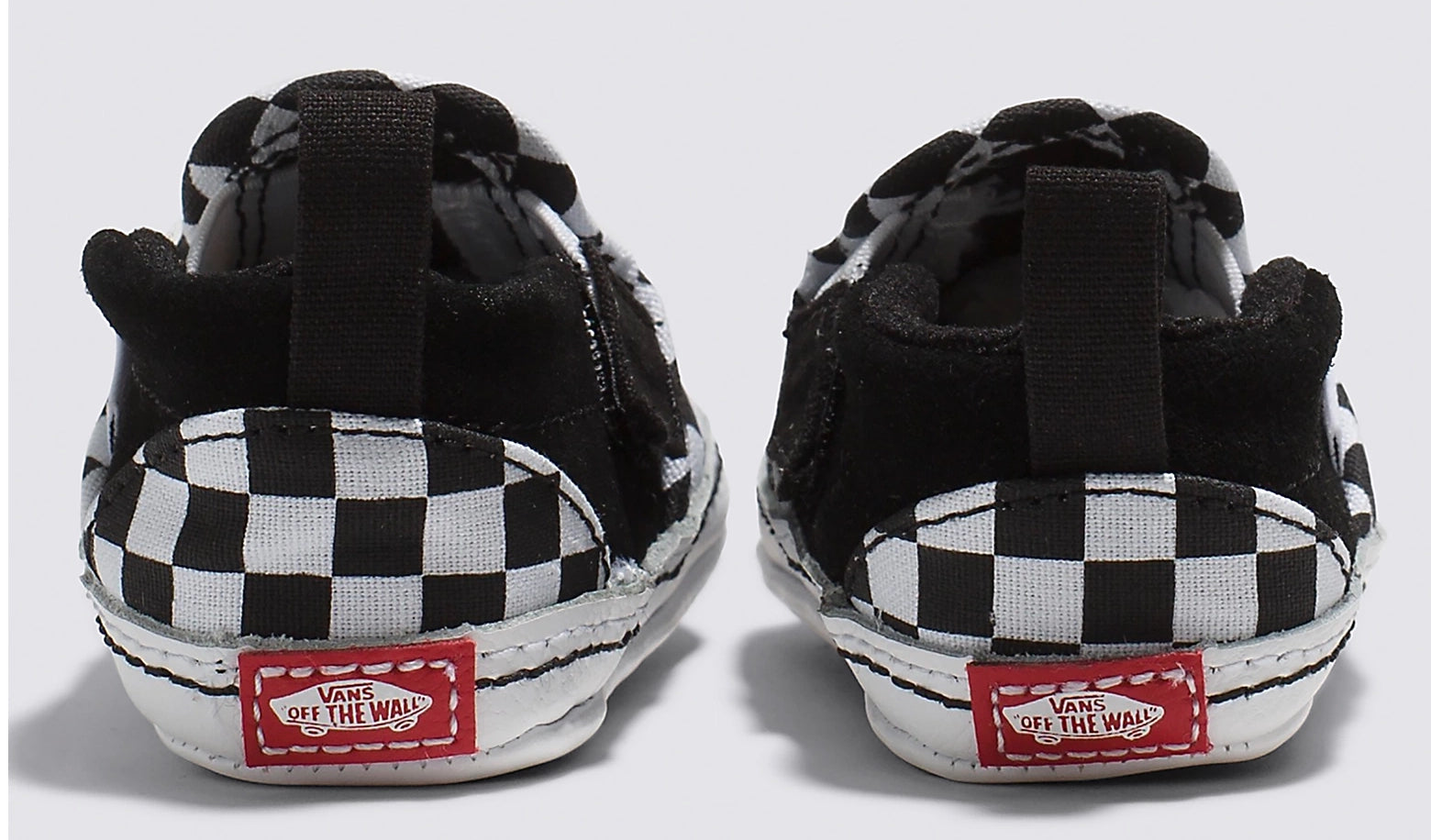 Vans Infant Slip On V Crib Shoes Black White Checkerboard Plusskateshop