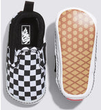 Vans - Infant Slip-On V Crib Shoes | Black White (Checkerboard)