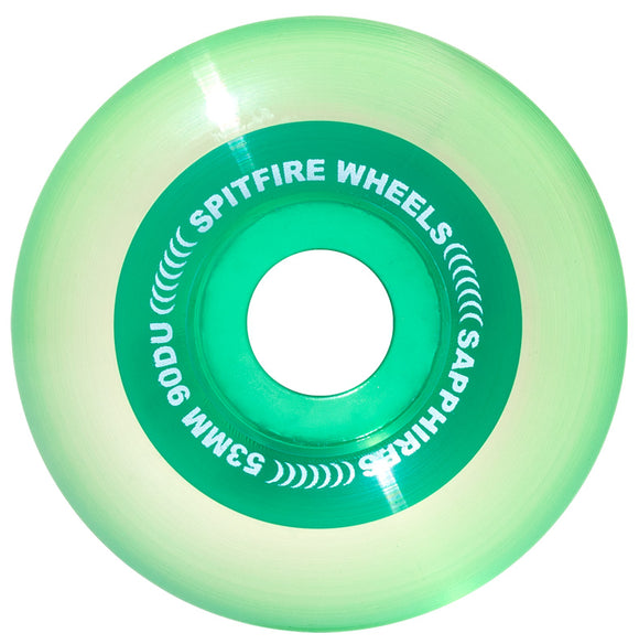 Spitfire - Sapphires 53mm 90d Wheels | Clear Green