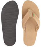 Rainbow - Men's Single Layer Leather Sandals | Sierra Brown