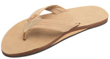 Rainbow - Men's Single Layer Leather Sandals | Sierra Brown