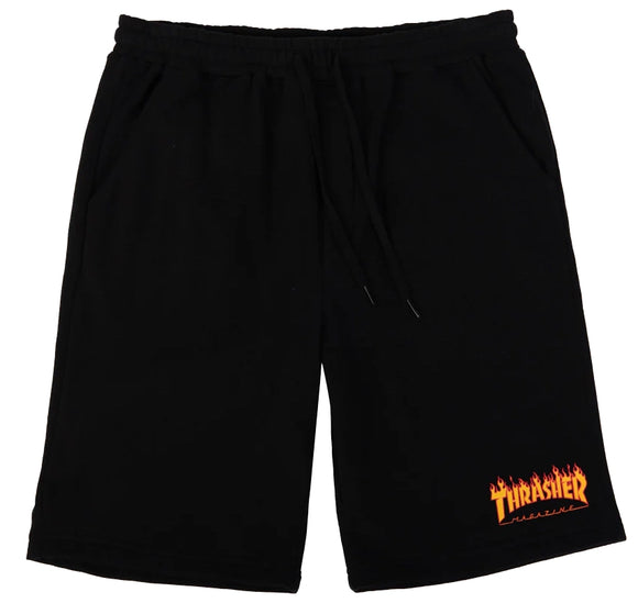 Thrasher - Flame Logo P.E. Shorts | Black