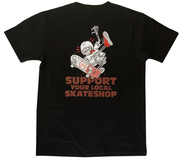 Plus x SSD - Todd Bratrud 'Support Skeleton' Tee | Black