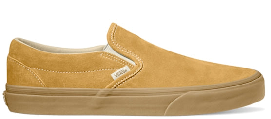 Vans Classic Slip On Shoes Antelope Gum Pig Suede Plusskateshop