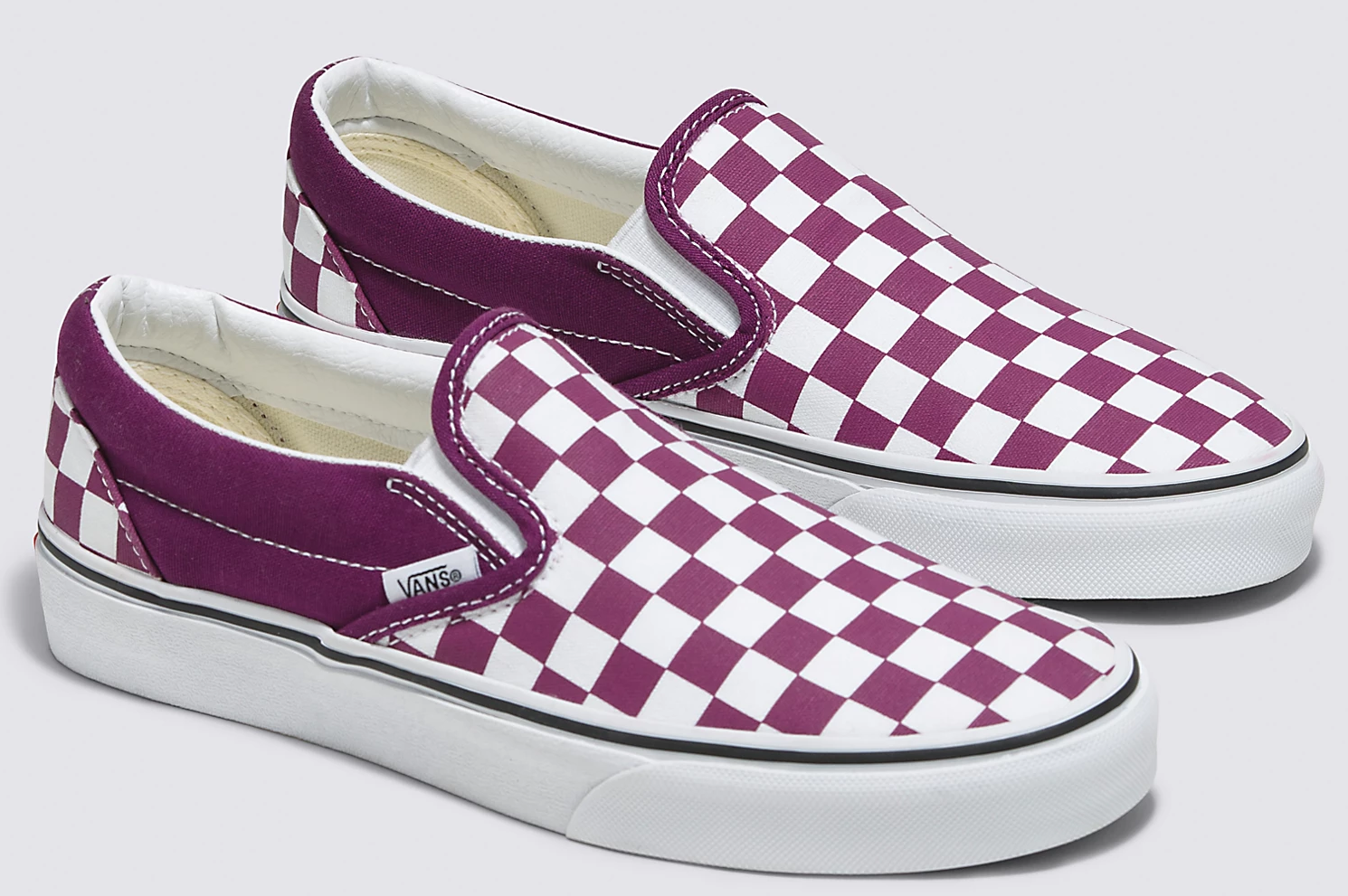 Purple and white vans deals