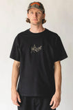 Welcome - Spine Garment-Dyed Knit Tee | Black