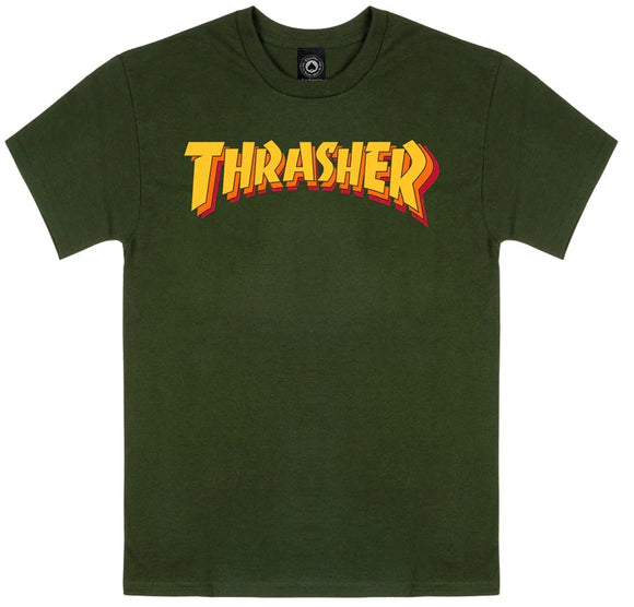 Thrasher - Stacked Tee | Forest Green