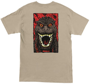 Santa Cruz x Godzilla - Destroyer Stripes Tee | Sand