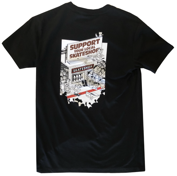 Plus x SSD - Todd Bratrud 'Shop Support' Tee | Black