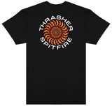Thrasher x Spitfire - Classic Swirl Tee | Black