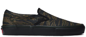 Vans - Skate Slip-On Shoes | Green Black (Tiger Camo