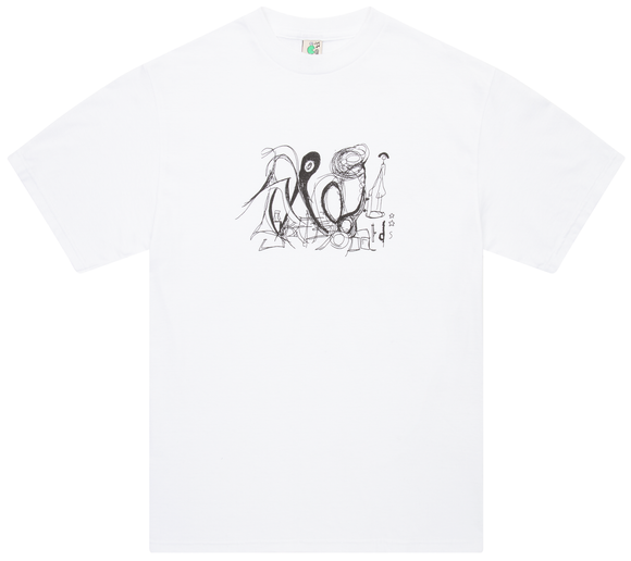 Frog - Scribble Daddy Tee | White