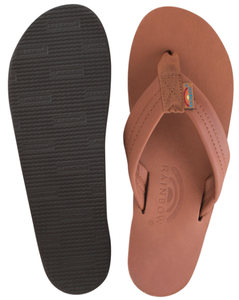 Rainbow - Women's Single Layer Leather Sandals | Classic Tan