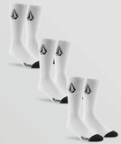 Volcom - Full Stone Crew 3-Pack Socks | White