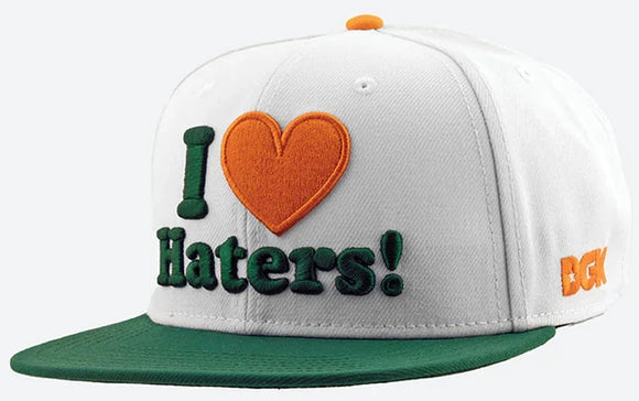 DGK - Haters Snapback Hat | White Green Orange