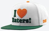 DGK - Haters Snapback Hat | White Green Orange