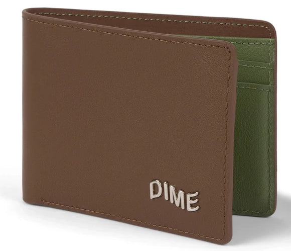 Dime - Leather Bifold Wallet | Brown Olive