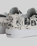War Saw - Stranger Slip-On Shoes | Templeton Collage (Canvas)