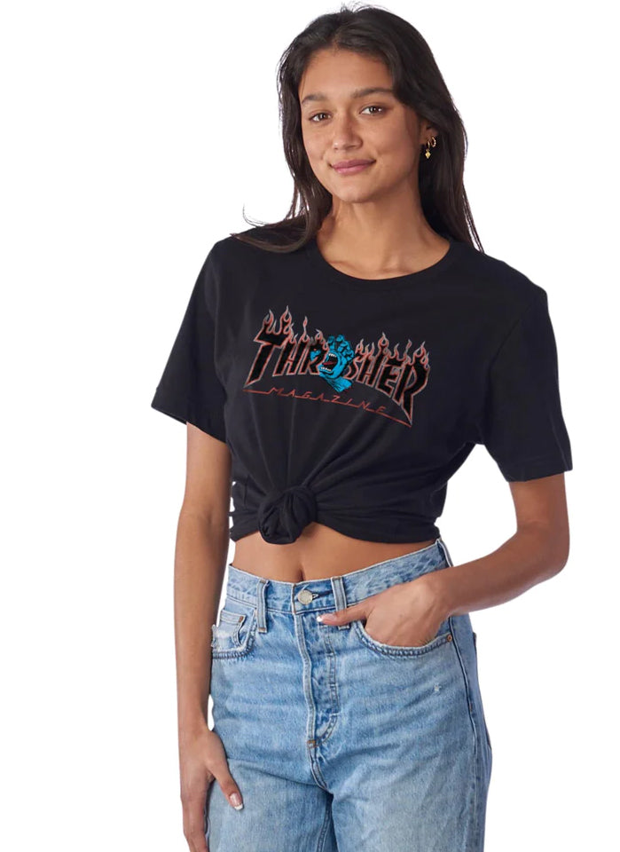 Santa Cruz x Thrasher - Women's Screaming Flame Logo Tee | Pigment