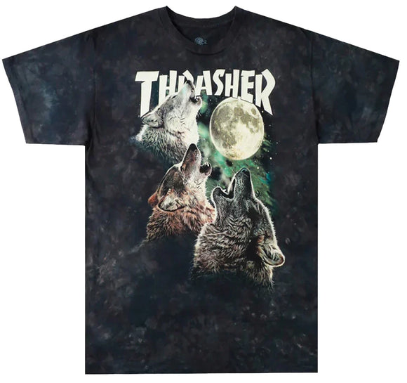 Thrasher - The Mountain 'Wolves' Tee | Tie-Dye Green