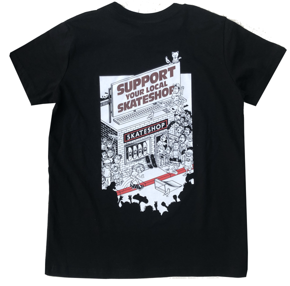 Plus x SSD - Todd Bratrud 'Shop Support' Youth Tee | Black