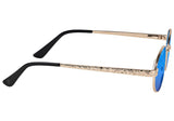 Glassy - Zion Premium Sunglasses | Gold / Blue Mirror