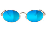 Glassy - Zion Premium Sunglasses | Gold / Blue Mirror
