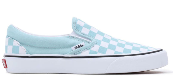 Vans - Classic Slip-On Shoes | Canal Blue (Checkerboard)