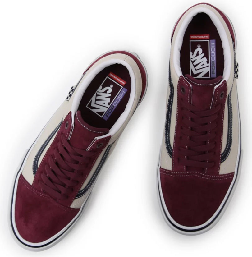 VANS SKATEBOARDING shops OLD SKOOL MAUVE WINE SNEAKERS