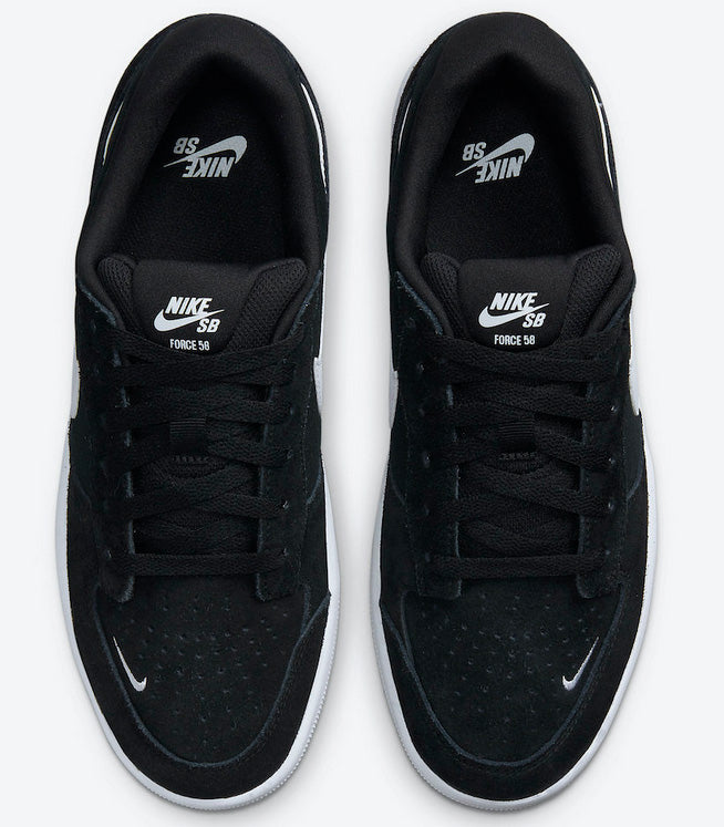 Nike SB Force 58 Shoes Black White Plusskateshop