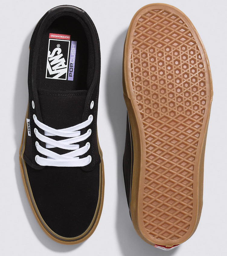 バンズ VANS Chukka Low Pro ガムソール 送料込 Vans - Skate Chukka Low Shoes | Black Gum – Plusskateshop.com