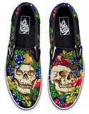 Vans - Classic Slip-On Shoes | Black (Fruit Skull)
