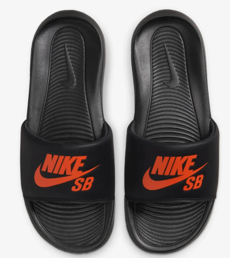 Nike SB Victori One Slides Black Team Orange