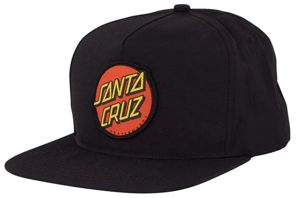 Santa Cruz - Classic Dot Snapback Hat | Black