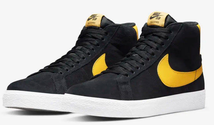 Nike SB Blazer Mid Shoes Black Gold