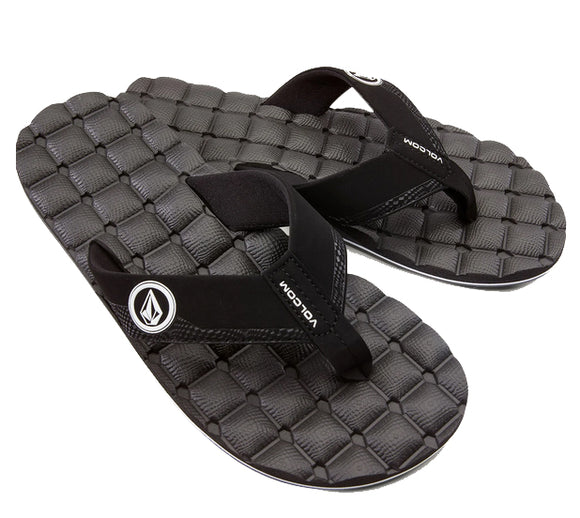 Volcom - Recliner Sandals | Black White