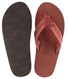 Rainbow - Men's Single Layer Leather Sandals | Cognac