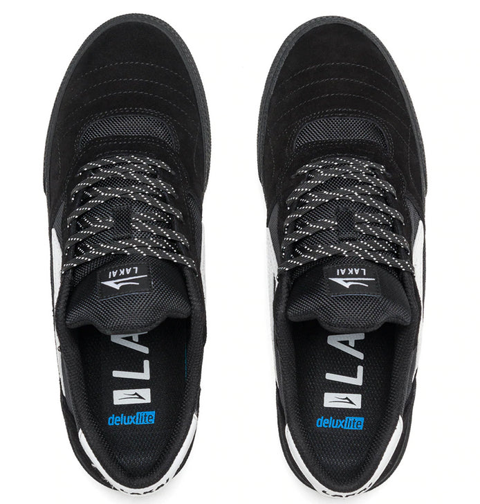 Lakai - Cambridge Shoes | Black Black White – Plusskateshop.com