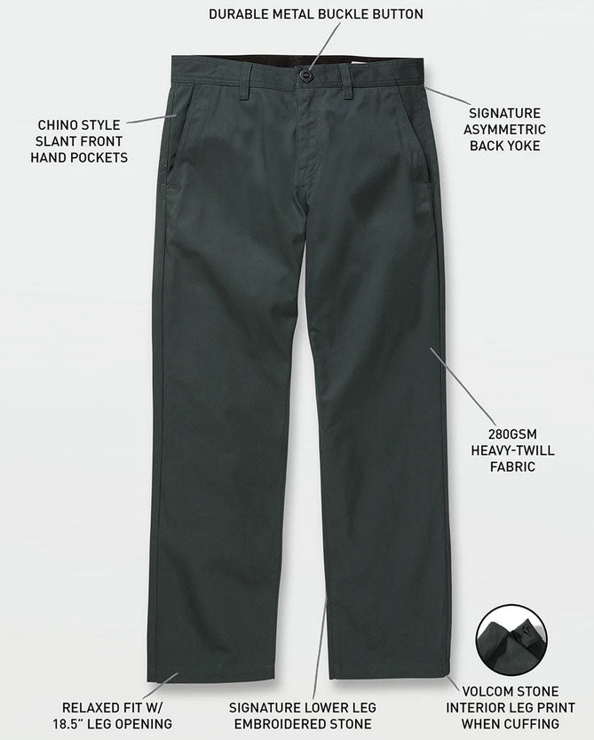 Volcom - Frickin Skate Stretch Chino Pants | Cedar Green