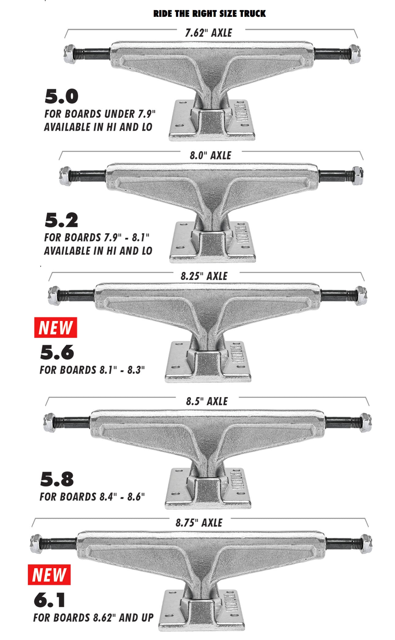 Amazon.com : Venture Trucks Polished Skateboard Trucks