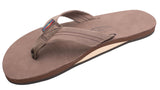 Rainbow - Men's Single Layer Leather Sandals | Expresso