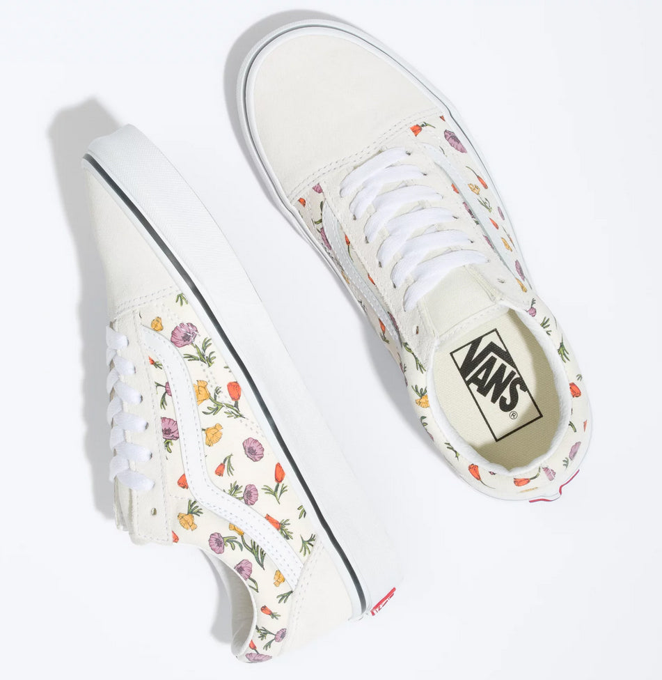 New top Vans Old Skool Poppy Floral White Sneakers