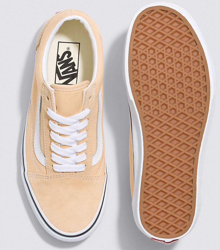 Peach and white vans best sale