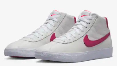 Nike SB Women's Bruin Hi Premium ISO Shoes White Sweet Beet