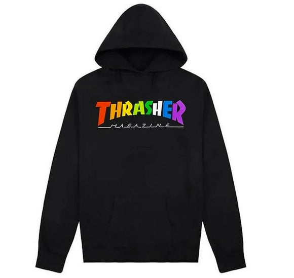 Thrasher - Rainbow Logo Hoodie | Black