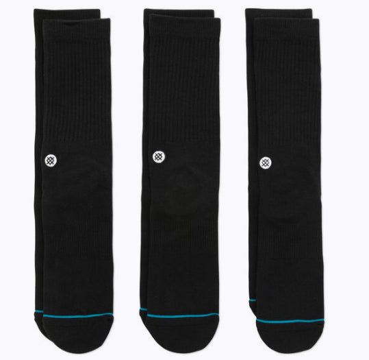 Stance - Icon 3-Pack Socks | Black