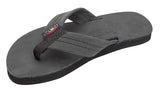 Rainbow - Kid's Single Layer Leather Sandals | Black