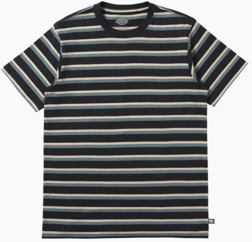 Dickies - Striped Tee | Black Lincoln Green